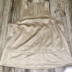 BCBGENERATION Faux Suede Crop Tank Size Small